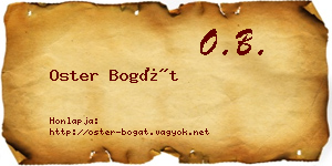 Oster Bogát névjegykártya